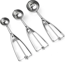 Ice Cream Scoop, 3Pcs Cookie Scoop Set, Stainless Steel Kitchen Tools for Home