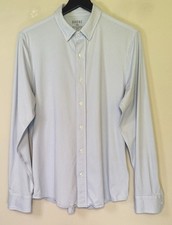 RHONE Men's Commuter Button-Down Shirt Medium Blue Pinstripe Casual Stretch