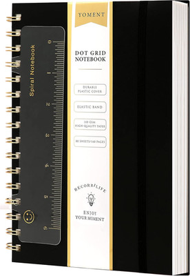 Dot Grid Spiral Notebook A5 Spiral Bullet Dotted Journal 160 Pages Thick Dot Pap