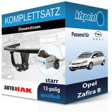 Für Opel Zafira B 07.2005-jetzt AUTO HAK Anhängerkupplung starr + 13polig E-Satz