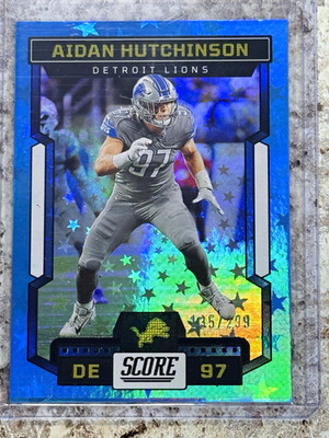 Panini 2023 Score Aidan Hutchinson Detroit Lions Color Match Stars #83 135/299