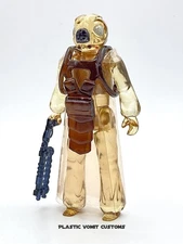 Vintage Kenner Style Custom Star Wars Clear Zuckuss 4 Lom READ DESCRIPTION