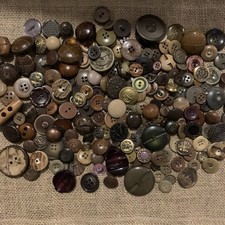 Bundle Vintage Buttons, Leather, Stag Horn And other Interesting Ones
