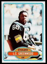 L.C. Greenwood, 1980 Topps, #375, Pittsburgh Steelers,