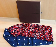 LOUIS VUITTON Leopard Dot Silk Snood Scarf Wrap Authentic Auth