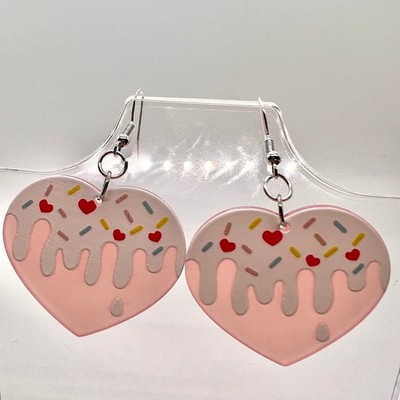 Enid Sinclair Earrings - Cupcake Heart Earrings - Valentines Earrings - Sundae 