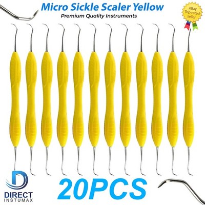 Dental Younger Curettes Micro Sickle Scaler Remover Periodontal Silicone Handle