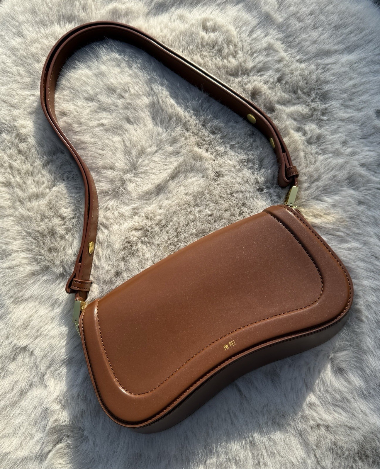 JW PEI Joy Bag - Brown Vegan Leather Shoulder Bag New