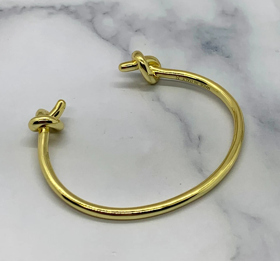 Auth CELINE Knot Gold Tone Cuff Bracelet - Pre owned / LV5667 - Image 2 of 4