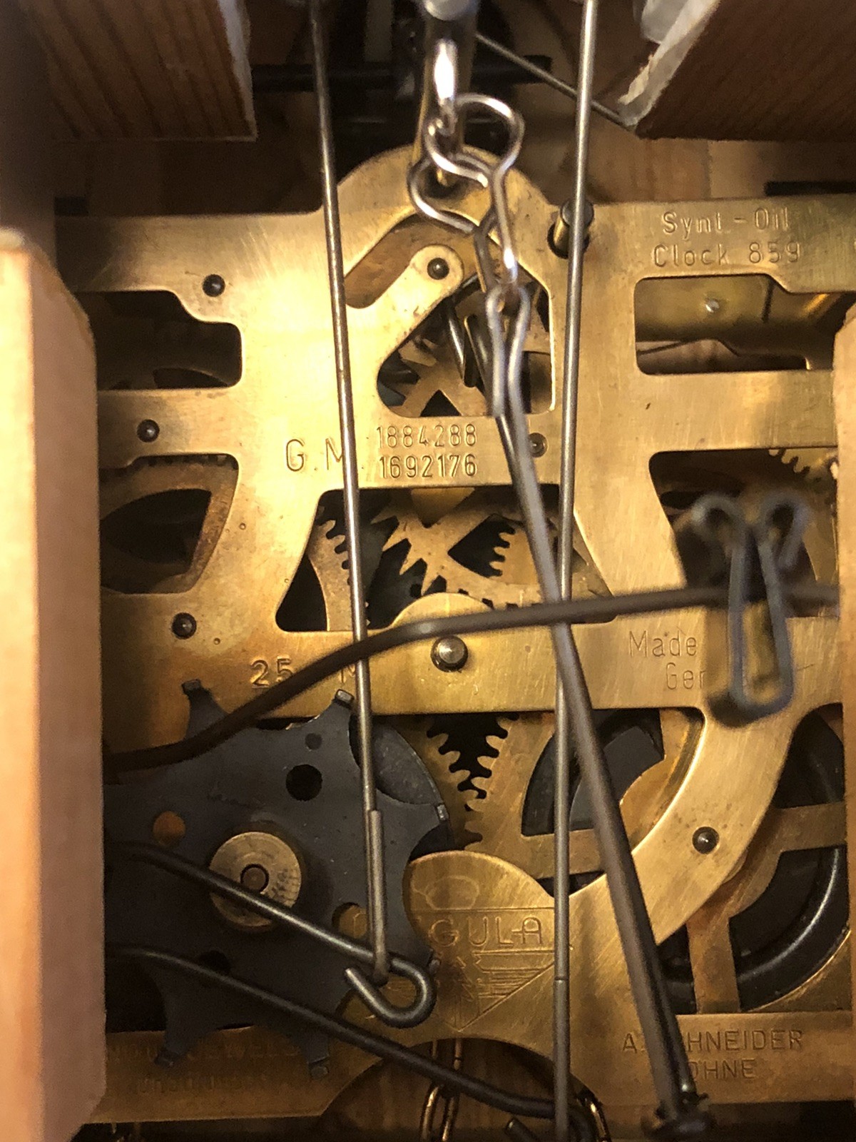 Schneider Hand Painted Flowers Black Forest Cuckoo Clock--Excellent Condition