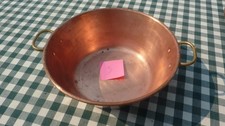 Bassine en cuivre à confiture 35.5 cm (43 cm poignées) jam basin 1,16 kg   N°3