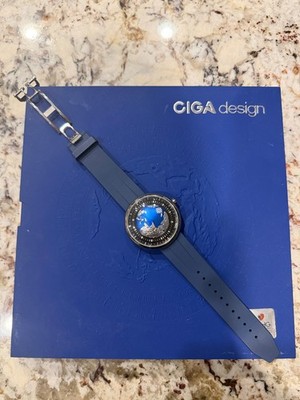 Ciga Design Blue Planet II Watch w/ Two OEM Straps - 46mm Stainless Steel  