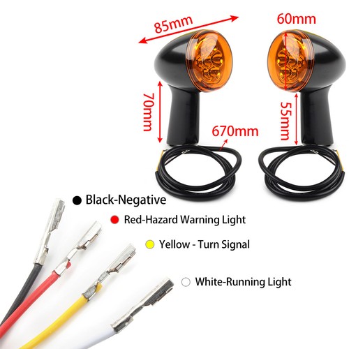 LED Blinker hinten für Harley Sportster XL 883 1200 1992-2022 Chrom + Rot - Bild 10 von 10