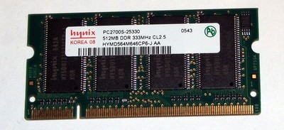 512 MB DDR-RAM 200-pin SO-DIMM PC-2700S   'Hynix HYMD564M646CP6-J AA'