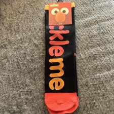 Sesame Street Elmo Graphic Print Crew Socks Mid Calf Unisex 9-11 1 Pair