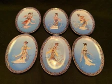 Bradford Jiang Xue-Bing Set Of 6 Oval Bradex Dream Of Red Chamber 1994