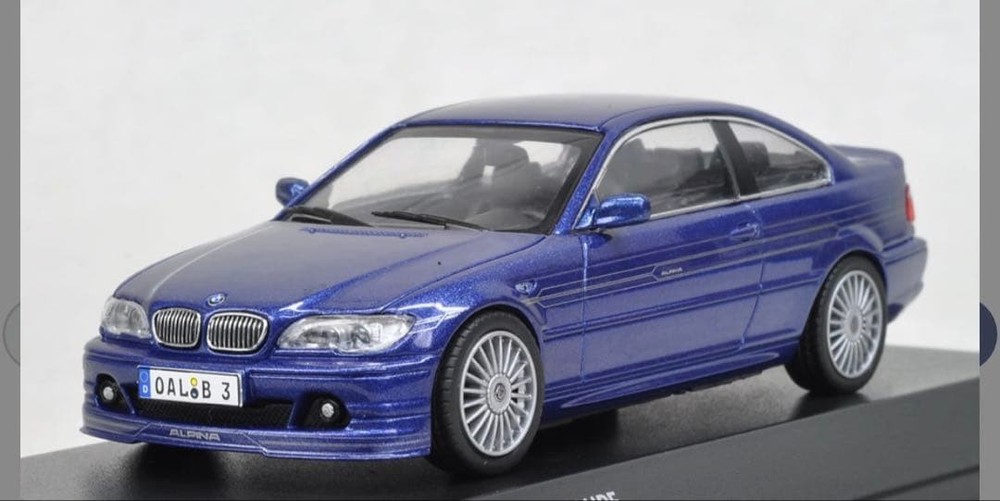 BMW Alpina B3S 1/43 scale miniature car, Alpina Blue BMW Alpina B3S 1/43 scale miniature car, Alpina Blue