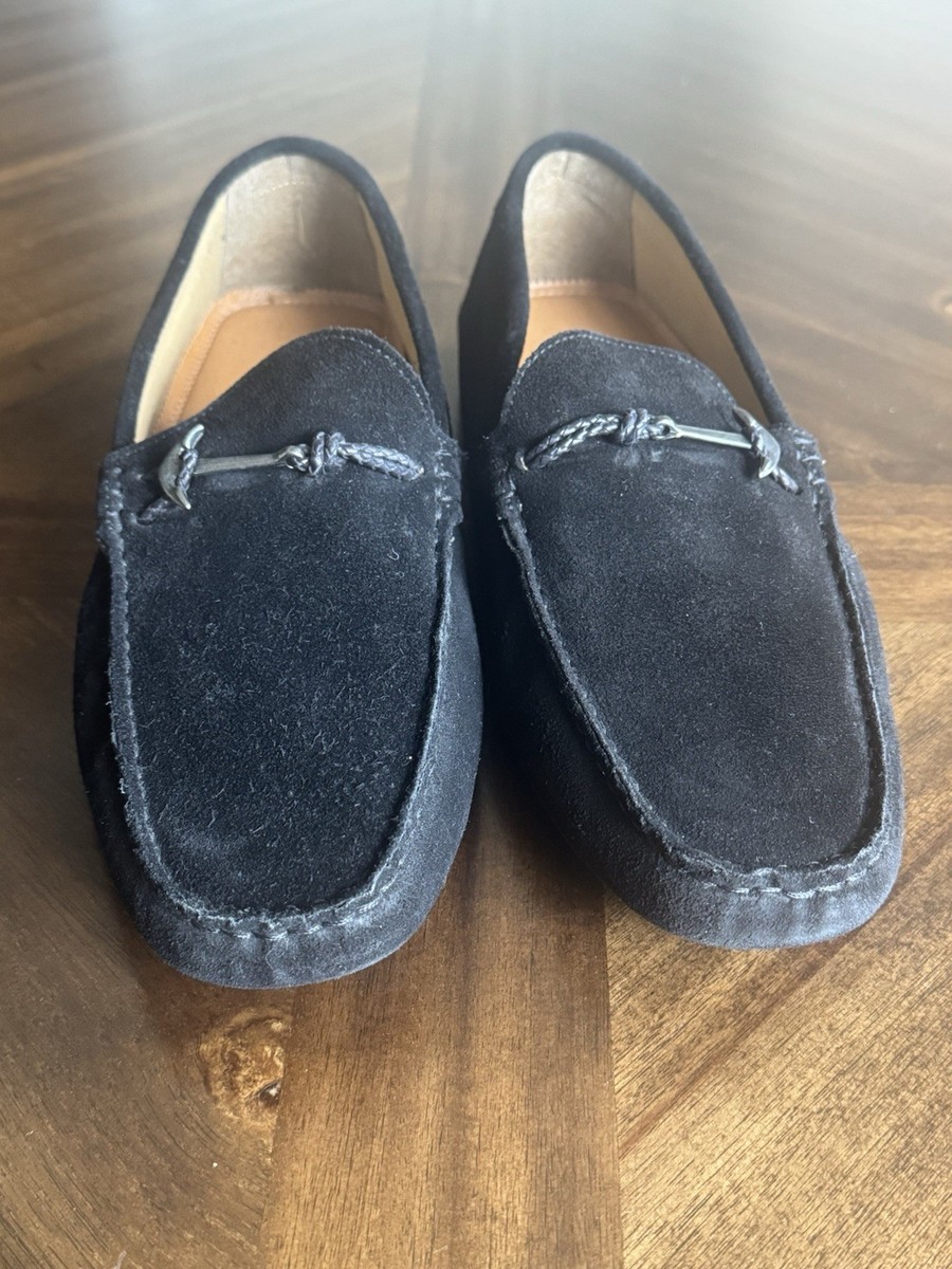 ALDO Black Suede Driving Loafers Men display picture 1
