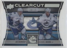 2015-16 Upper Deck Clear Cut Foundations 8/25 Bo Horvat Daniel Sedin HOF 0w0l