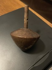 Vintage Wooden Spinning Toy Top Without String 