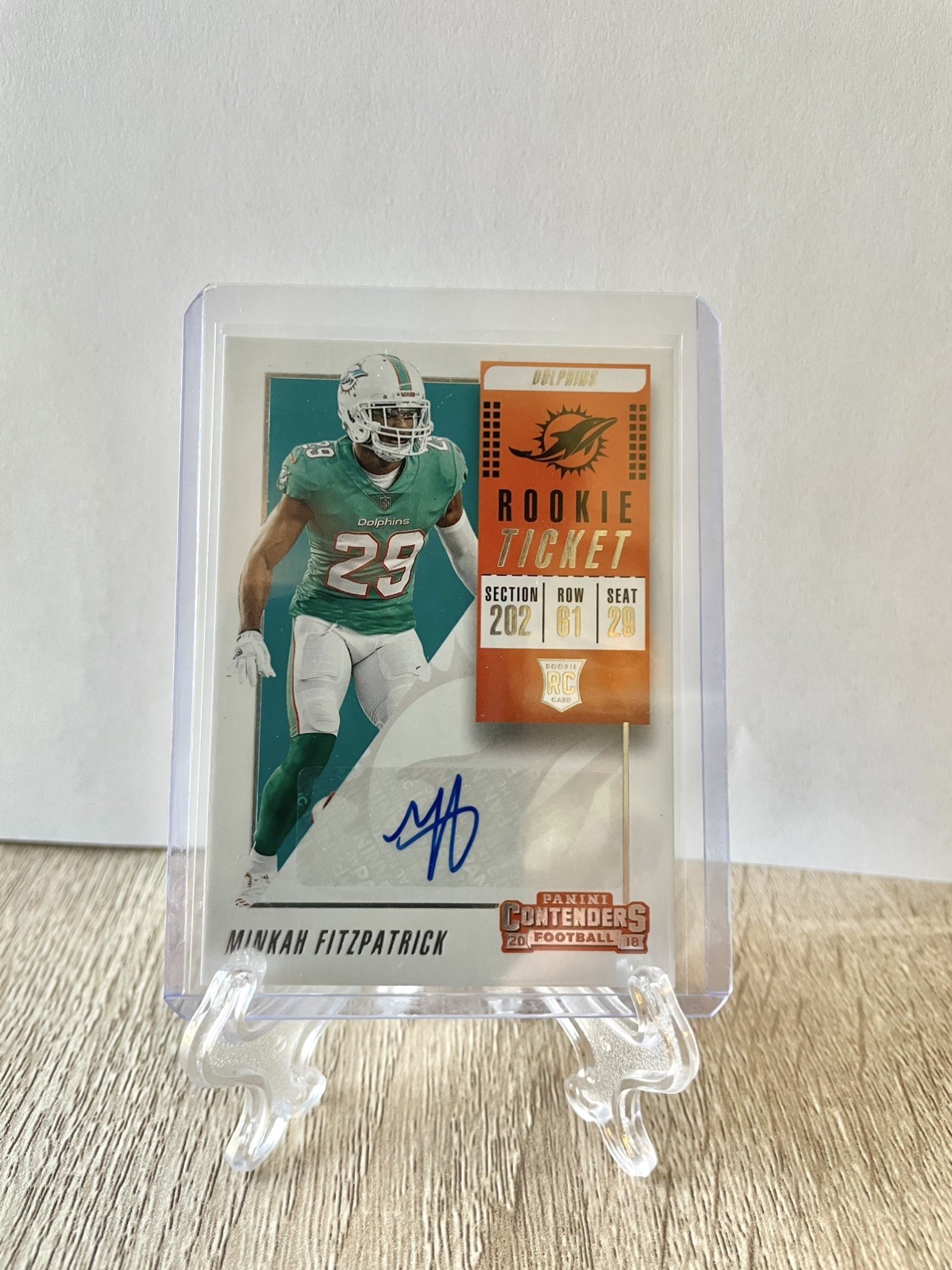 2018 Panini Contenders #147 Minkah Fitzpatrick - Rookie Ticket Auto