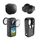 Glass Lens Guard Protector Lens Cap for Insta360 X6 Camera Silicone Cover Case