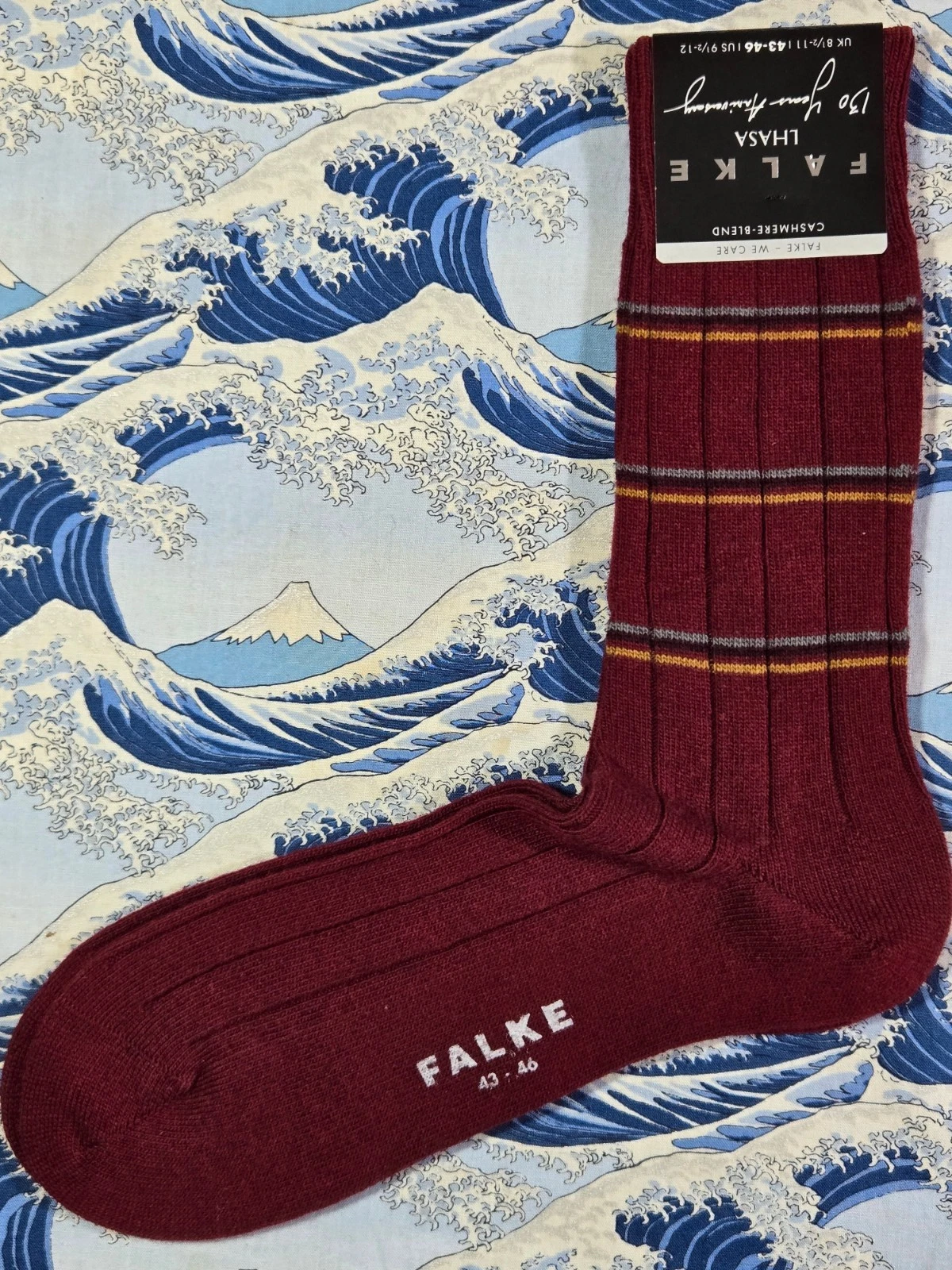 Falke Men's Lhasa Cashmere Mix Calf Socks Cayenne Red UK 8.5-11 EU 43-46 RRP£24