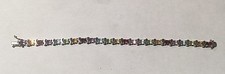 Sterling Silver & 18 Ct Gemstones "S" Links Tennis Bracelet