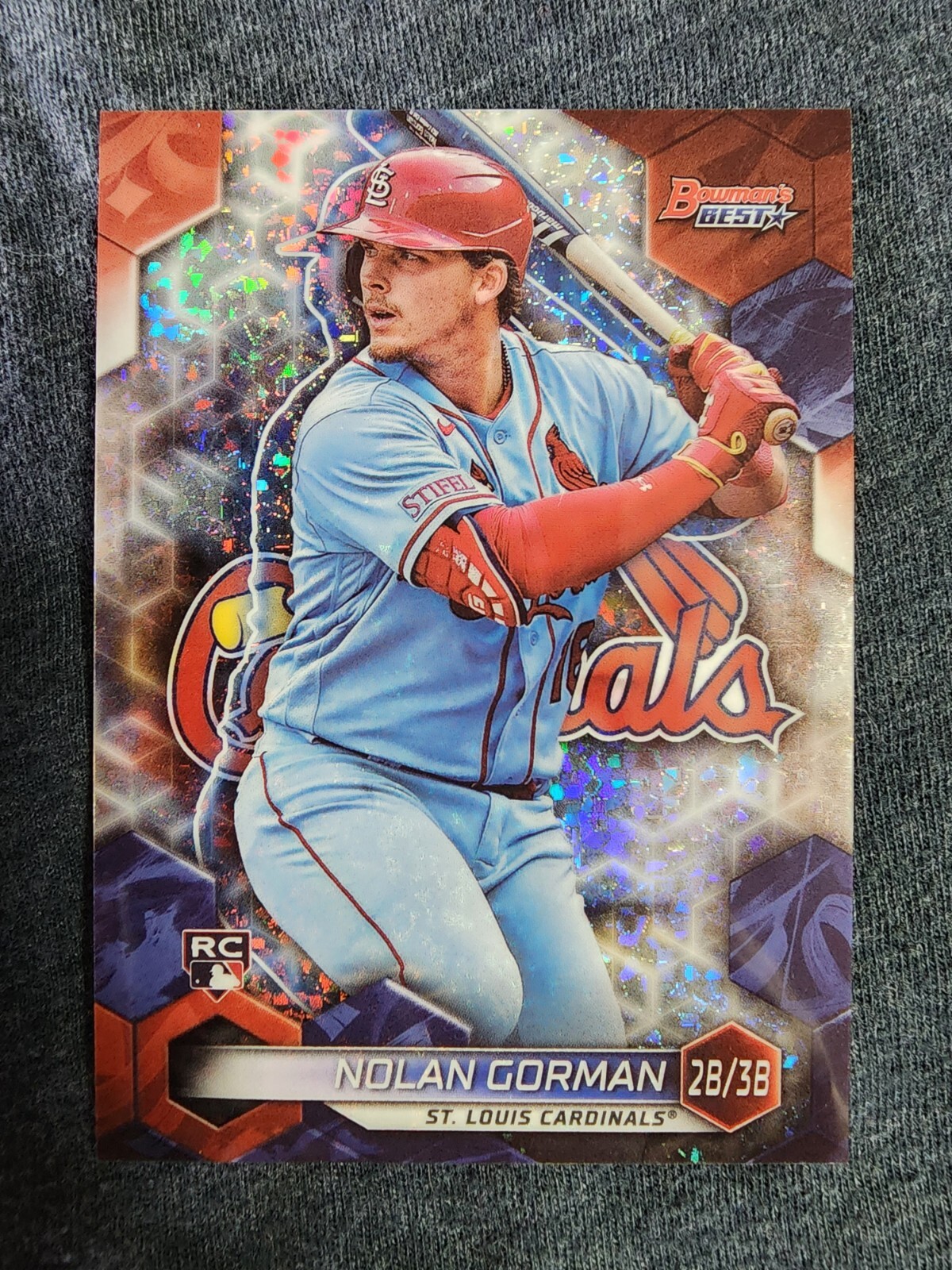 Nolan Gorman 2023 Bowmans Best Mini Diamond /299 RC Cardinals