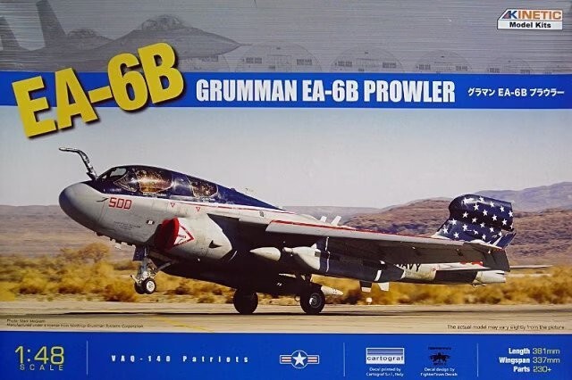 Kinetic Grumman EA-6B Prowler 1/48 Scale 48022 Model Airplane Kit