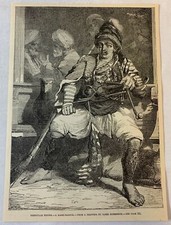 1886 magazine engraving ~ A BASHI-BAZOUK Irregular soldier