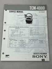 Sony TCM-4000 Original Service Manual Free Shipping