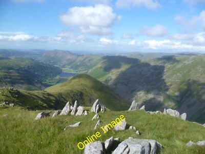 Foto 12x8 auf roten Geröllschirmen Rydal Blick auf Middle Dodd c2013