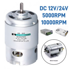 Motore DC12V/24V Alta Potenza 5000/10000RPM Coppia Grande CW/CCW Doppio Cuscinetto a Sfera