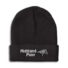 Beanies for Men Highland Pony Winter Hats for Women Acrylic Skull Cap 1 Size