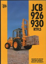 JCB 926 and 930 Rough Terrain Fork Lifts Brochure Leaflet