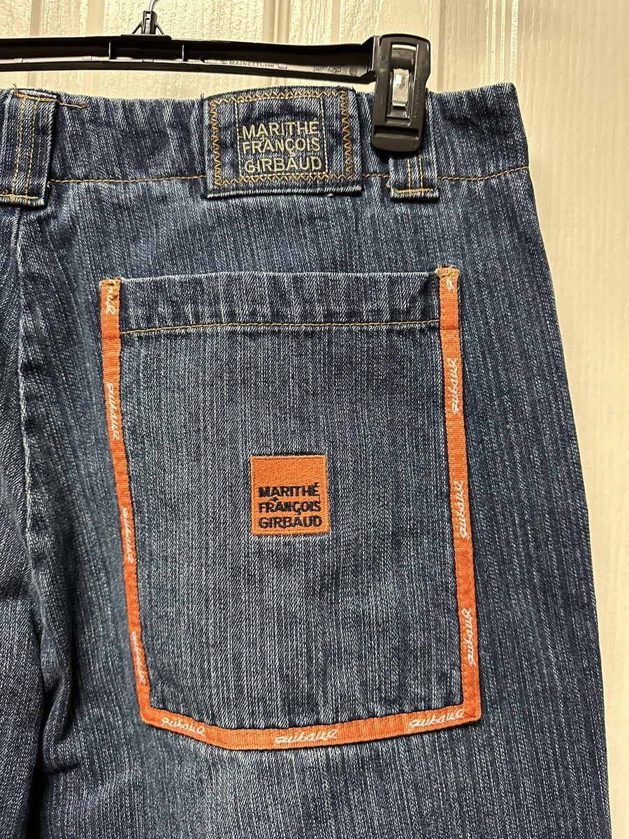 MARITHE FRANCOIS GIRBAUD / 90S/ボトム/LL/コットン/オレンジ MARITHE FRANCOIS GIRBAUD ORANGE SHUTTLE TAPE JEANS 40 VINTAGE Y2K