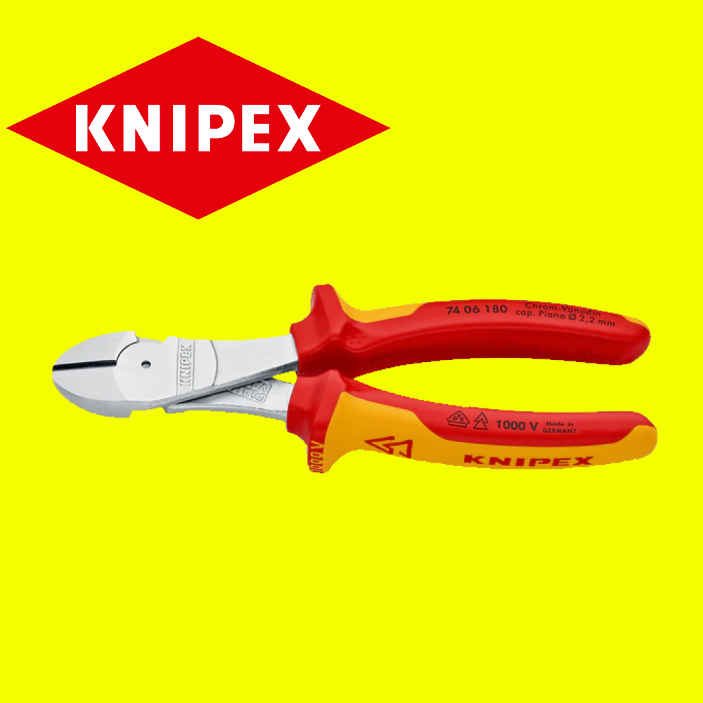 Knipex 74 06 180 VDE High Leverage Diagonal Cutters 180mm - Image 2