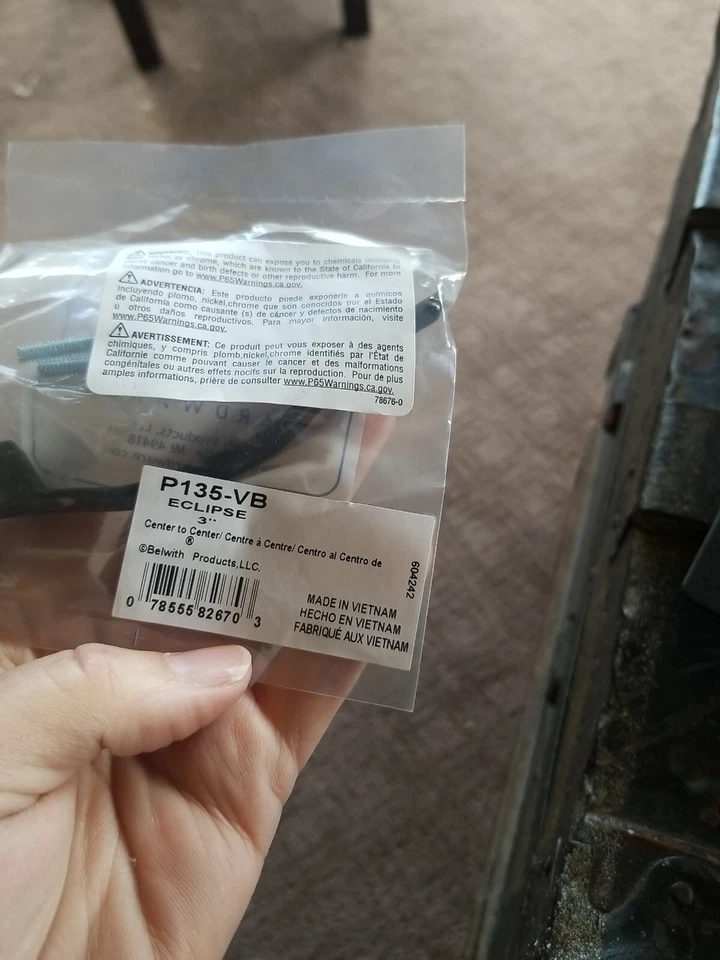 Lote de 4 herrajes de nogal americano P135-VB 3" vintage bronce eclipse gabinete tirador Foto 4 de 4