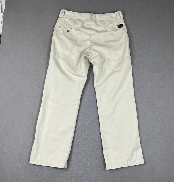 Pantalones G-Star Raw Para Hombre 34x32 Marfil Pierna Ancha Atajo Alcatraz Elwood Hip Hop Foto 2 de 4