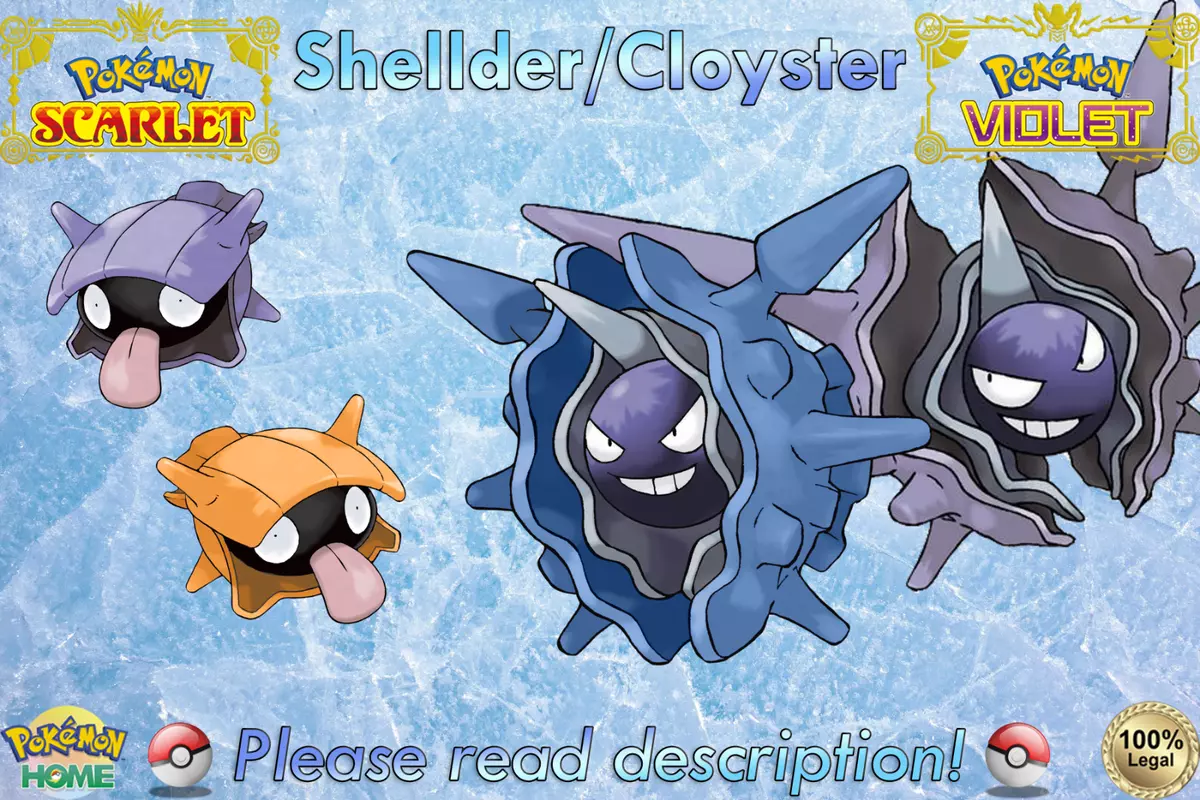 Shiny/non-shiny Shellder/cloyster 6IV Pokémon Scarlet/violet