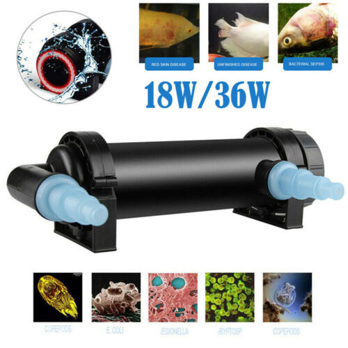 JEBO 18W/36W UV Lamp Light Clarifier Filter Water Cleaner For Aquarium Fish Tank - Picture 1 of 14