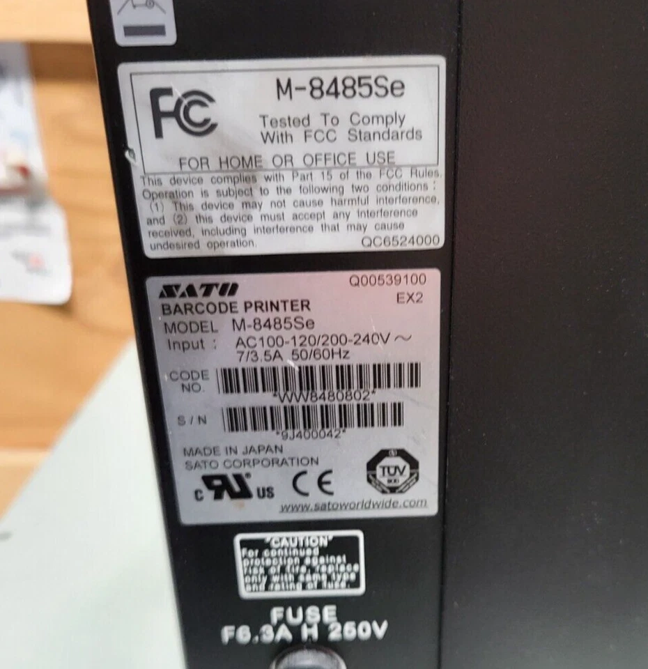 SATO M-8485SE WW8480802 Sato High Performance Thermal Printer - Image 3 of 4