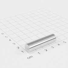 5x Neodym Stabmagnet, 10x40mm, vernickelt, Grade N40