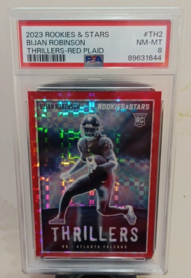 2023 Rookies And Stars Red Plaid Thrillers Bijan Robinson #TH-2