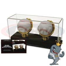BCW Acrylic Gold Glove Double Black Base Baseball Display FREE SHIP