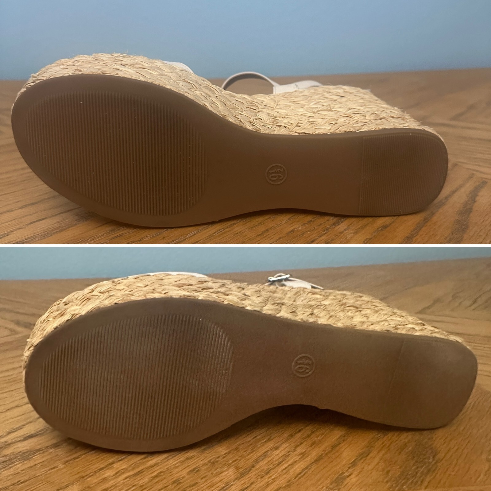 Universal Thread Platform Wedge White Sandals Ank… - image 9