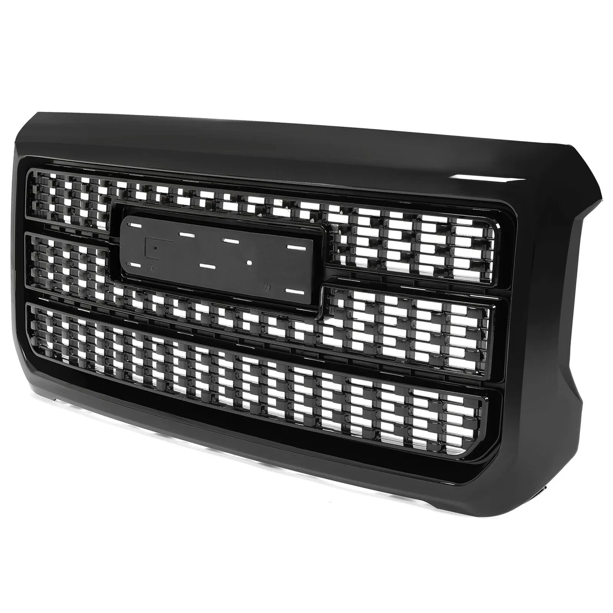 Cubierta Bisel Con Luz Trasera Negra Para GMC Sierra 2500/3500 HD 2015-2018 - Acabado Cromado, Estilo Agresivo