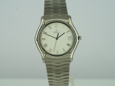 EBEL Sport Classic Herrenuhr Stahl 34 mm Ref. 9187141 Papiere aus 2001