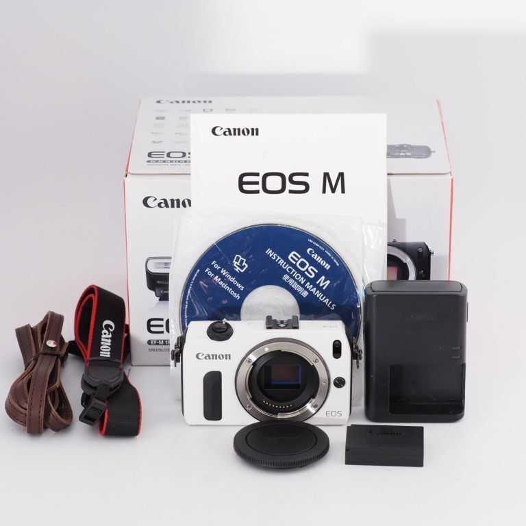 Canon EOS M Mirrorless Digital Camera White with Box Tested Canon EOS M Mirrorless Digital Camera White with Box Tested